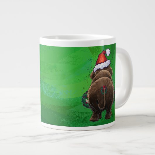 Festive Mastodon on Green Grote Koffiekop (Voorkant rechts)