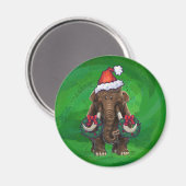 Festive Mastodon on Green Magneet (Voorkant / Achterkant)