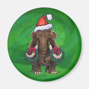 Festive Mastodon on Green Magneet