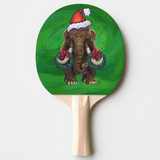 Festive Mastodon on Green Tafeltennisbatje (Voorkant)