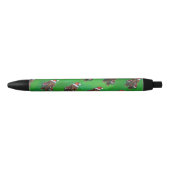 Festive Mastodon on Green Zwarte Inkt Pen (Voorkant)