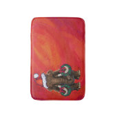 Festive Mastodon op Red Badmat (Voorkant Verticaal)