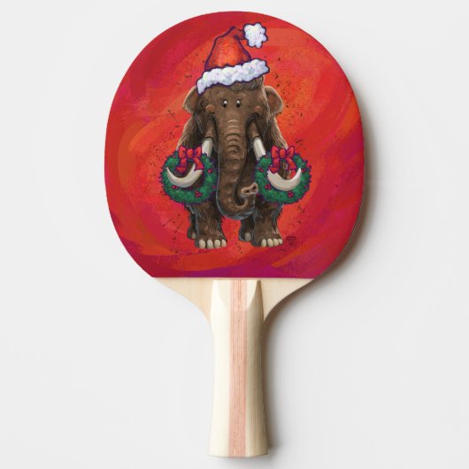 Festive Mastodon op Red Tafeltennisbatje (Voorkant)