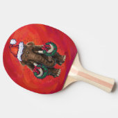 Festive Mastodon op Red Tafeltennisbatje (Zijkant)