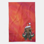 Festive Mastodon op Red Theedoek (Verticaal)