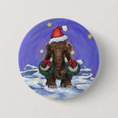 Festive Mastodon Ronde Button 5,7 Cm (Voorkant)