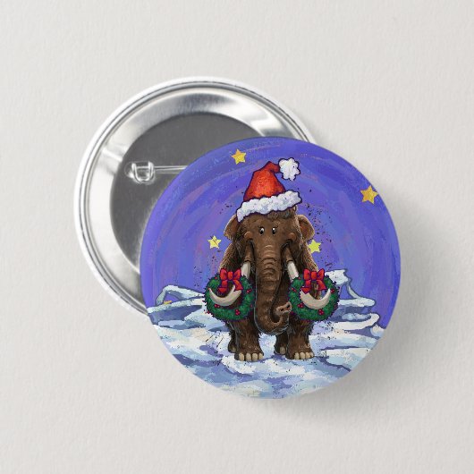 Festive Mastodon Ronde Button 5,7 Cm (Voorkant /achterkant)