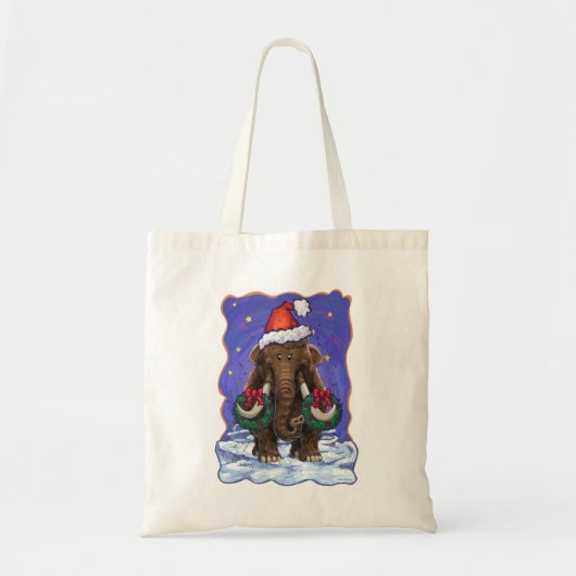 Festive Mastodon Tote Bag (Voorkant)