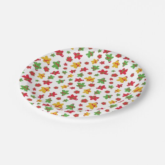 Festive Meeples Board Game Kerstmis Papieren Bordje (Gekanteld)