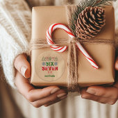 Festive Meme "Six Seven" 6 7 Xmas Kraft Ronde Sticker