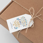 Festive Menorah Hanukkah Cadeaulabel<br><div class="desc">Festive Menorah Hanukkah-design.</div>