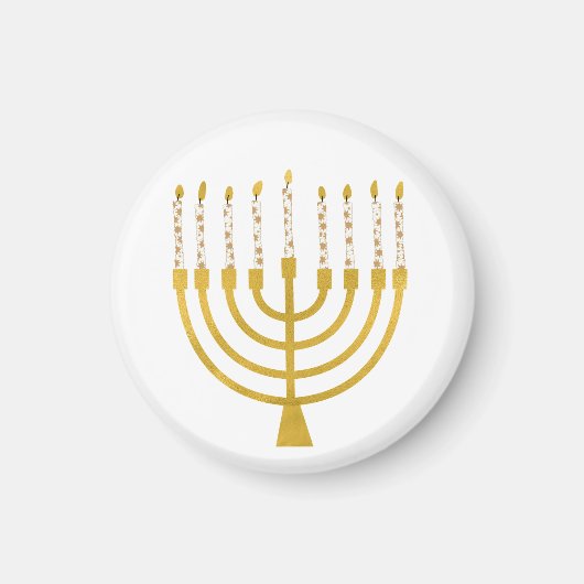 Festive Menorah Hanukkah Candles Elegant Minimal Magneet (Voorkant)