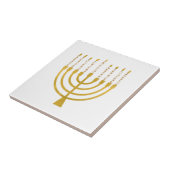 Festive Menorah Hanukkah Candles Elegant Minimal Tegeltje (Zijkant)