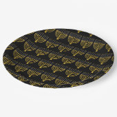 Festive Menorah Hanukkah Candles Elegant Pattern Papieren Bordje (Gekanteld)