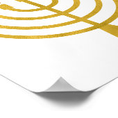 Festive Menorah Hanukkah Celestial Candles Drawing Poster (Hoek)