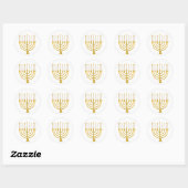 Festive Menorah Hanukkah Celestial Candles Drawing Ronde Sticker (Vel)