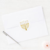 Festive Menorah Hanukkah Celestial Candles Drawing Ronde Sticker (Envelop)