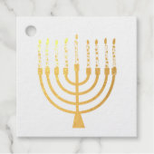 Festive Menorah Hanukkah Celestial Candles Wedding Bedankjes Labels (Voorkant)