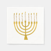 Festive Menorah Hanukkah Celestial Candles Wedding Servet (Voorkant)