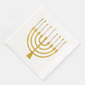 Festive Menorah Hanukkah Celestial Candles Wedding Servet (Hoek)