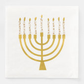 Festive Menorah Hanukkah Celestial Candles Wedding Servet (Voorkant)