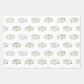 Festive Menorah Hanukkah Inpakpapier Vel (Voorkant 2)
