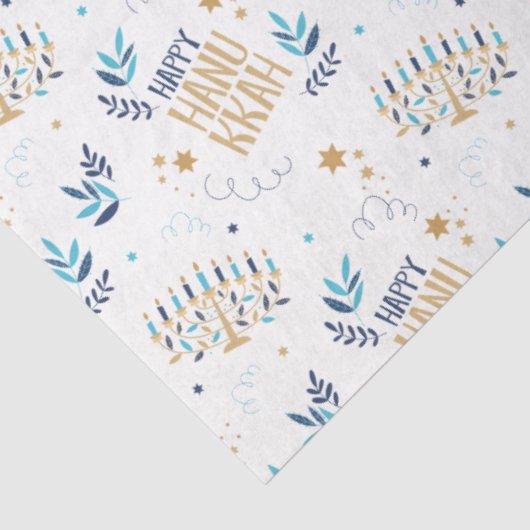 Festive Menorah Hanukkah Tissuepapier (Detail)