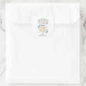 Festive Menorah Hanukkah Vierkante Sticker (Tas)