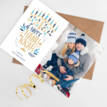 Festive Menorah Happy Hanukkah Foto