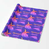 Festive Mermaid Squad wrapting paper Cadeaupapier (Uitgerold)