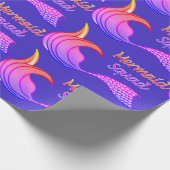 Festive Mermaid Squad wrapting paper Cadeaupapier (Hoek)