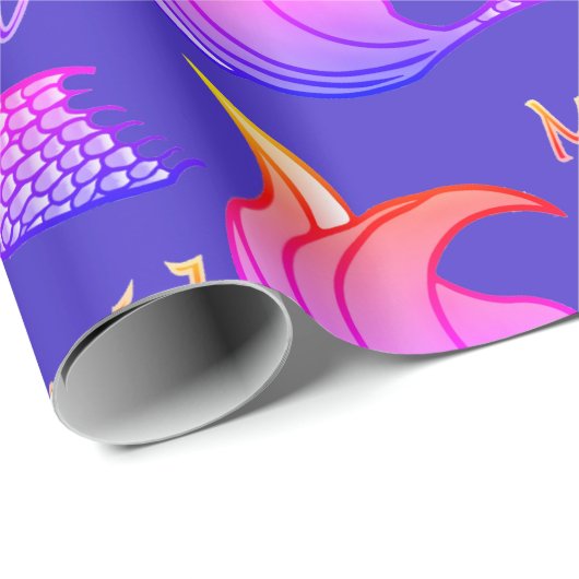 Festive Mermaid Squad wrapting paper Cadeaupapier (Rol Hoek)