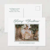 Festive Merry And Bright Christmas  Briefkaart (Voorkant / Achterkant)