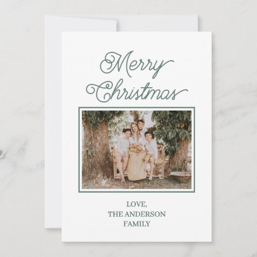 Festive Merry And Bright Christmas Feestdagenkaart (Voorkant)
