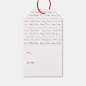 Festive Merry And Bright Christmas Gift Tag Cadeaulabel (Achterkant)