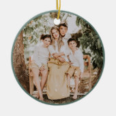 Festive Merry And Bright Christmas  Keramisch Ornament (Voorkant)