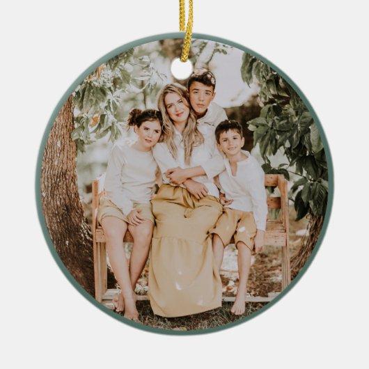 Festive Merry And Bright Christmas  Keramisch Ornament (Voorkant)