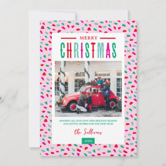 Festive Merry Christmas 4 Photo Feestdagenkaart