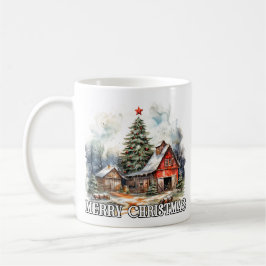 Festive Merry Christmas Country Farmhouse Koffiemok