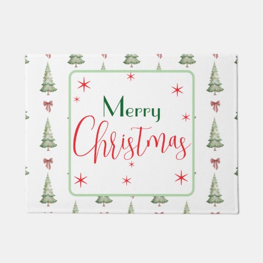 Festive Merry Christmas Door Mat (Voorkant)