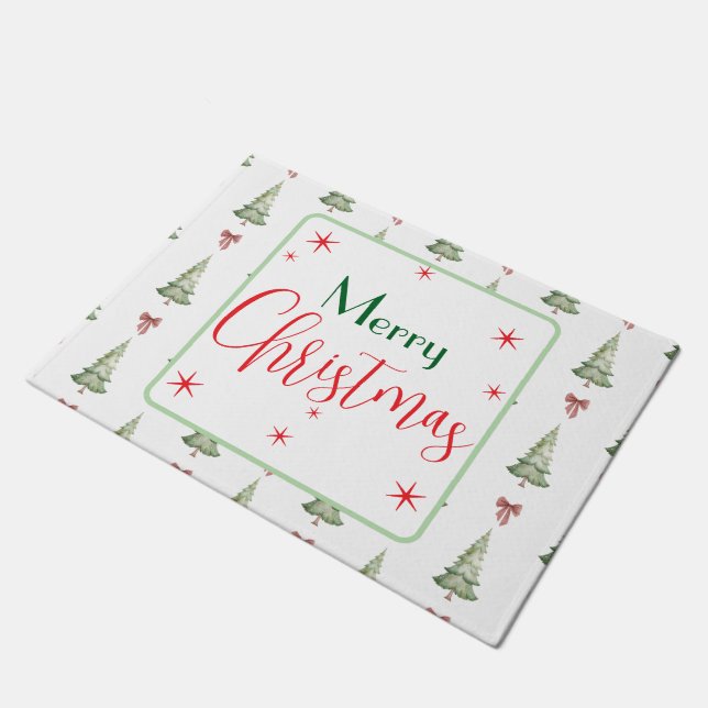 Festive Merry Christmas Door Mat (Schuin)
