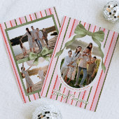 Festive Merry Christmas Family Photo Holiday Card Feestdagenkaart