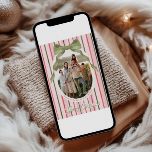 Festive Merry Christmas Family Photo Holiday Card Feestdagenkaart