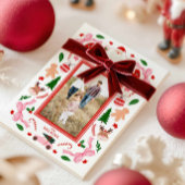 Festive Merry Christmas Foto Wenskaart Kaart