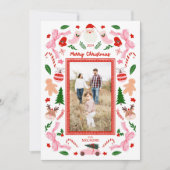 Festive Merry Christmas Foto Wenskaart Kaart (Voorkant)