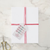 Festive Merry Christmas Gift Tag Cadeaulabel (Met Touw)