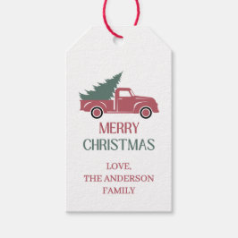 Festive Merry Christmas Gift Tag Cadeaulabel