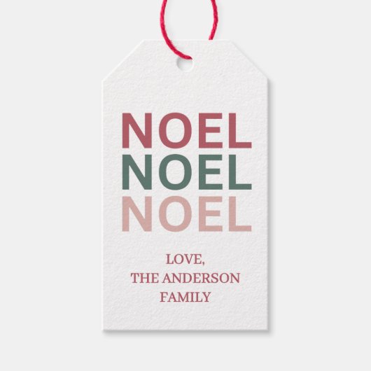 Festive Merry Christmas Gift Tag Cadeaulabel (Voorkant)