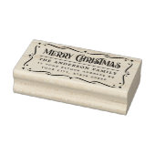 Festive Merry Christmas greeting return address Rubberstempel (Stempel)