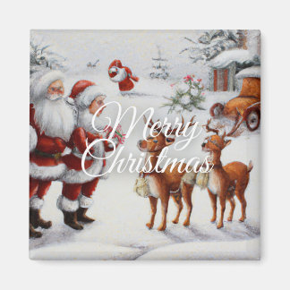 Festive "Merry Christmas" Holiday Cheer Magnet